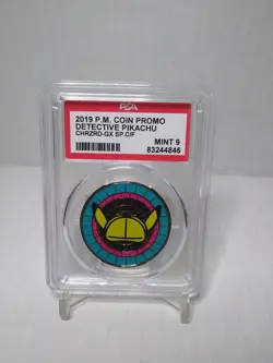 Detective Pikachu 2019 Pokemon Movie Promo Coin PSA 9 - Image 1
