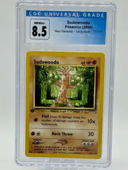 VINTAGE Pokemon Neo Genesis 1st Edition (2000) Sudowoodo 77/111 CGC 8.5 - Image 1