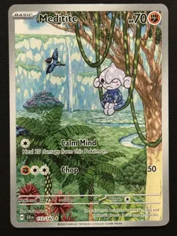 Meditite 153/142 Illustration Rare Full Art Pokemon Stellar Crown SV07 NM - Image 1