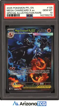 Pokemon 2025 Mega Charizard X ex 125/094 SIR Phantasmal Flames GEM MINT PSA 10 - Image 1