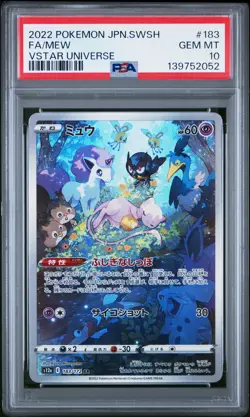 2022 POKEMON JPN SWORD & SHIELD VSTAR UNIVERSE #183 FULL ART/MEW PSA 10 - Image 1
