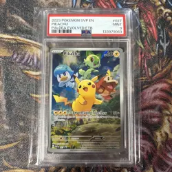 Pikachu 027 Scarlet & Violet Paldea Evolved Promo Illustration Rare MINT PSA 9 - Image 1