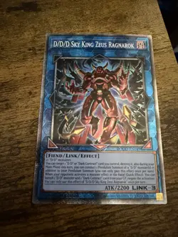 Yugioh! D/D/D Sky King Zeus Ragnarok DOOD-EN039 STARLIGHT Rare NM/M - Image 1