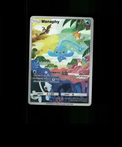 Fan-ART READ DESCRIPTION BELOW HOLO Manaphy Card Manaphy Pokemon Card p1 - Image 1