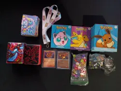 Pokemon TCG Accessory Lot - Cards, Stickers, Dice, Coins, Lanyard, deck boxes + - Image 1
