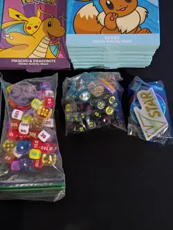 Pokemon TCG Accessory Lot - Cards, Stickers, Dice, Coins, Lanyard, deck boxes + - Image 4
