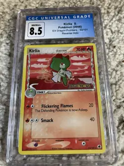 Pokemon Card Kirlia Rev Holo CGC 8.5 EX Dragon Frontiers 33/101, 2006 - Image 1