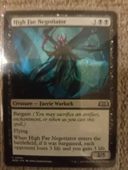 High Fae Negotiator Magic The Gathering Black Faerie Wilds Of Eldraine 94 MTG - Image 1