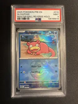 Slowpoke [Master Ball] #18 Pokemon TCG Prismatic Evolutions PSA - Image 1