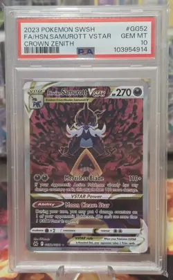 Hisuain Samurott VSTAR GG52/GG70 PSA 10 Crown Zenith Pokemon Card Gem Mint TCG - Image 1