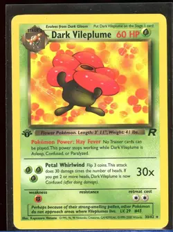 Dark Vileplume 30/82 Ex Rare 1st Edition Team Rocket Pokemon - Image 1