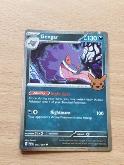 Pokemon Trading Card game TCG Gengar Holo 057/091 Paldean Fates Trick or Trade - Image 1