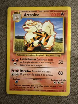 Pokemon TCG Arcanine Base Set 23/102 Regular Unlimited Uncommon (Spanish) - Image 1