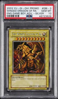 2003 YU-GI-OH! PROMO #003 THE WINGED DRAGON OF RA PSA 10 - Image 1