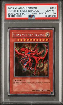 2003 YU-GI-OH! PROMO #001 SLIFER THE SKY DRAGON PSA 10 - Image 1