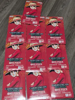 U21547 Factory Sealed One Piece TCG Lot Of 10 Carrying On His Will Sle G1N - Image 1
