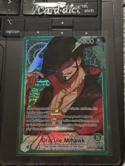 Dracule Mihawk OP14-020 (Alternate Art) OP14-020 The Azure Sea's Seven Foil NM L - Image 1