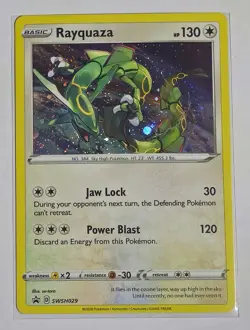 Rayquaza SWSH029 Cosmos Holo Sword & Shield Promo Cards Pokemon TCG & Bonus Card - Image 2