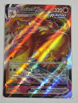 Blaziken VMAX 021/198 Sword & Shield Chilling Reign Pokemon TCG & Bonus Card - Image 2