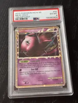 PSA 6 Graded Pokemon Card Mew Holo Triumphant HG & SS 97/102 - Image 1