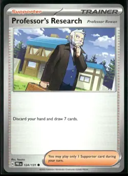 Professor's Research 124/131 Prismatic Evolutions Regular Pokemon TCG - Image 1