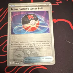 Pokemon Sv10: Destined Rivals - Team Rocket's Great Ball Reverse Holo 175/182 - Image 1