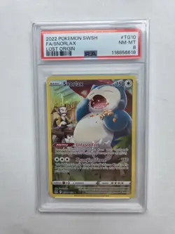 Snorlax TG10/TG30 Pokemon Lost Origin TG Holo SWSH11 English NM PSA 8. - Image 1