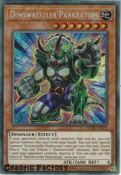 YUGIOH BLHR-EN070 Dinowrestler Pankratops Secret Rare 1st Edition NM - Image 1