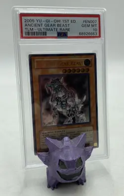 2005 Yu-Gi-Oh Ancient Gear Beast 1st Edition PSA Gem Mint 10 TLM Ultimate Rare - Image 1