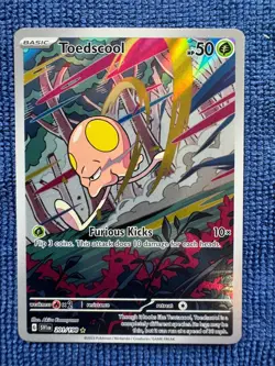 Pokemon Toedscool Scarlet Violet Full Art Illustration Card 201/198 Near Mint - Image 1