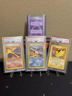 PSA 10 Sequential Black Star Promo Moltres Articuno Zapdos Aoki Error Card - Image 1