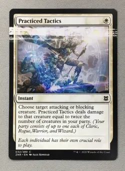 Magic The Gathering 2020 Zendikar Rising Practiced Tactics Printing Error - Image 1