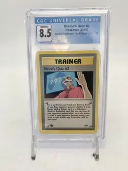 Blaine’s Quiz #2 - 2000 Pokemon Gym Challenge 1st Edition Card 111/132 - CGC 8.5 - Image 1