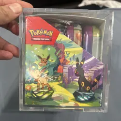 Pokemon TCG Prismatic Evolutions Mini Tin with acrylic case sealed - Image 3