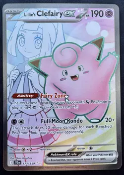 Lillie's Clefairy ex 173/159 Pokemon TCG Journey Together Ultra Rare Holo - Image 1