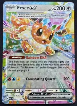 Eevee ex 075/131 Pokemon TCG Prismatic Evolutions Double Rare Holo - Image 1