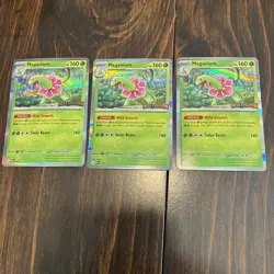 Pokemon Mega Evolutions Meganium 001 Black Star Prerelease Promo Fast Ship - Image 1