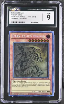Dark Armed Dragon GFP2-EN179 1st Edition Ghost Rare Yu-gi-oh! CGC 9 Mint *091 - Image 1