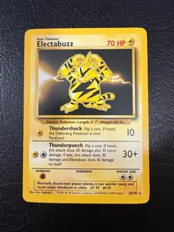 Pokemon WOTC 1999 Base Set Electabuzz Rare Vintage Pokemon Card - Image 1