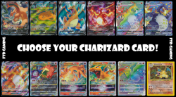 Pokemon - Choose Your Card - Charizard V - VMAX - VSTAR - Base Set - Near Mint - Image 1