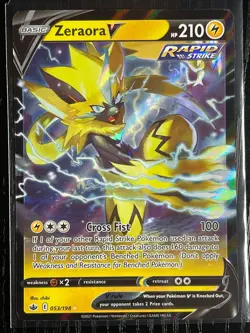 Zeraora V 053/198 (Ultra Rare) Chilling Reign Near Mint Pokemon TCG - Image 1
