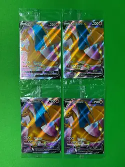 POKEMON SEALED CHARIZARD V SWSH050 PROMO PLAYSET X4 - Image 1