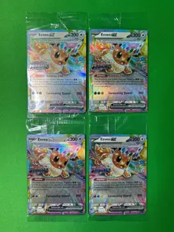POKEMON SEALED EEVEE EX 075/131 PRISMATIC SURPRISE BOX STAMPED PROMO X4 - Image 1