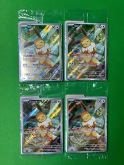 POKEMON SEALED EEVEE 173 PRISMATIC EVOLUTIONS ETB PROMO PLAYSET X4 - Image 1