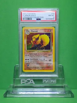 POKEMON 2002 LEGENDARY COLLECTION FLAREON HOLO 10/110 PSA 8 - Image 1