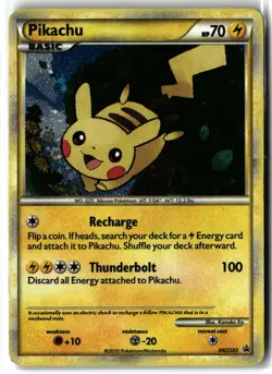 Pikachu ⭐ HGSS03 Holo Promo HGSS Black Star Promos 2010 Pokemon LP/MP - Image 1