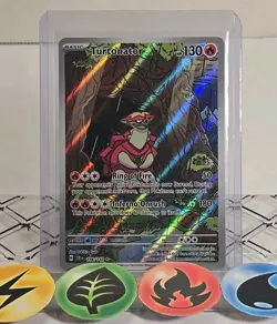 Pokemon TCG Turtonator 146/142 Stellar Crown Illustration Rare 2024 NM - Image 1