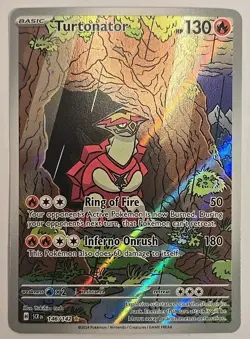 Pokemon TCG Turtonator 146/142 Stellar Crown Illustration Rare 2024 NM - Image 2