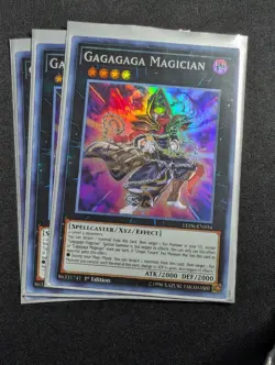 Yugioh - 3x Gagagaga Magician LED6-EN034 1st Super Rare NM - Image 1