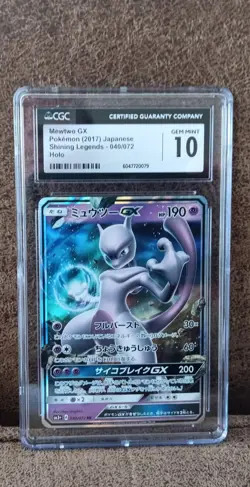 Mewtwo GX 2017 Japanese Shining Legends CGC 10 Gem Mint Pokemon Card 040/072 - Image 1